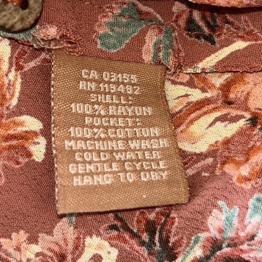 April Cornell Floral Print Wrap Front Chiffon Midi Dress - XL - Picture 11 of 13